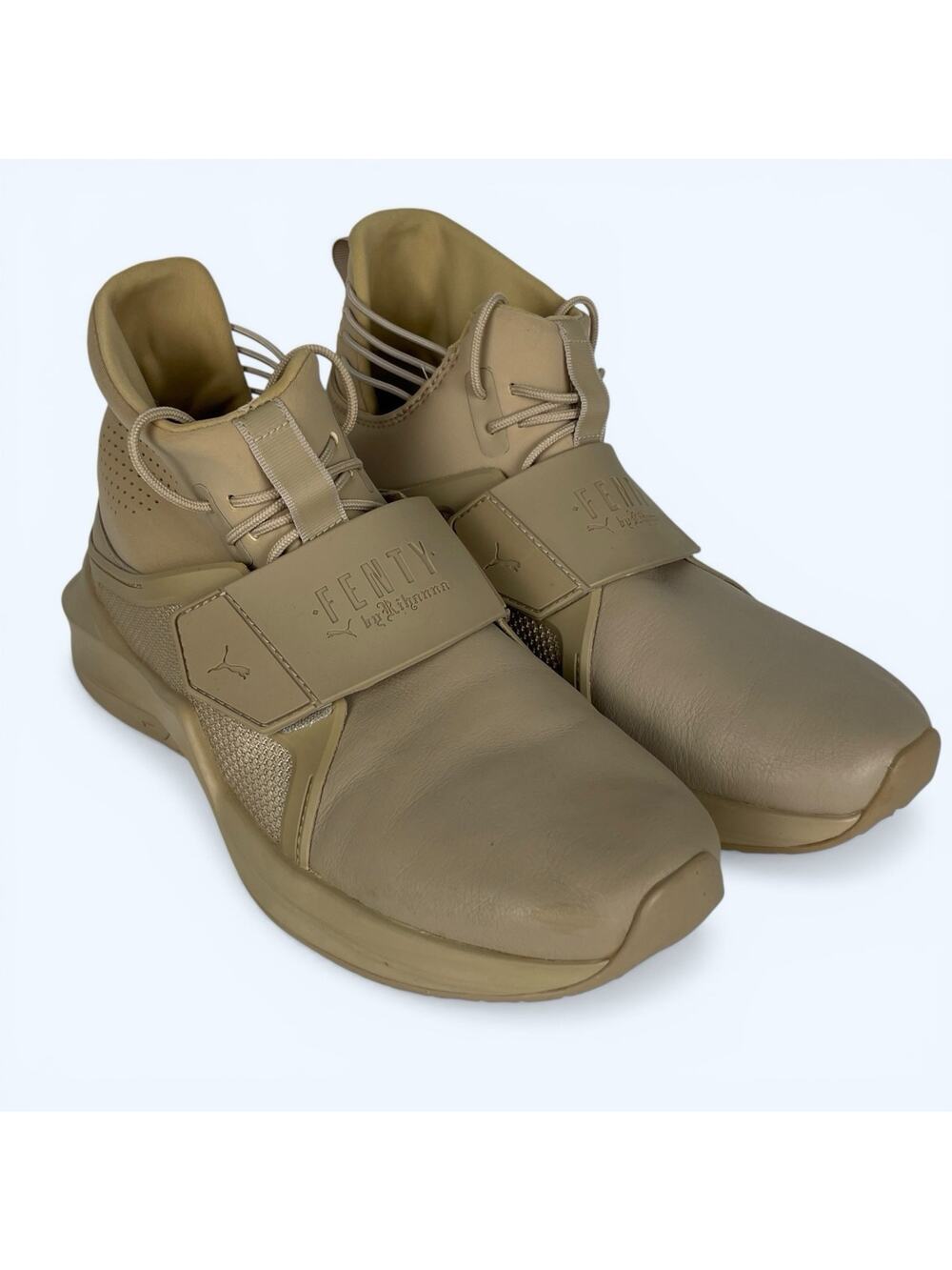Puma Fenty By Rihanna Trainer Hi Sesame Womens Size 7.5 Sneakers Shoes Beige